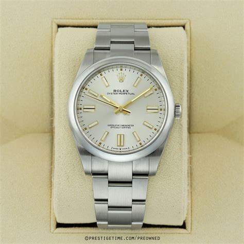 rolex oyster perpetual 41mm silver